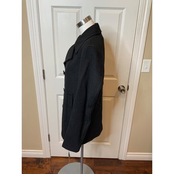 Michael Kors Black Wool Blend Double Breasted Peacoat, Size S, NWT! $425 - Picture 3 of 5